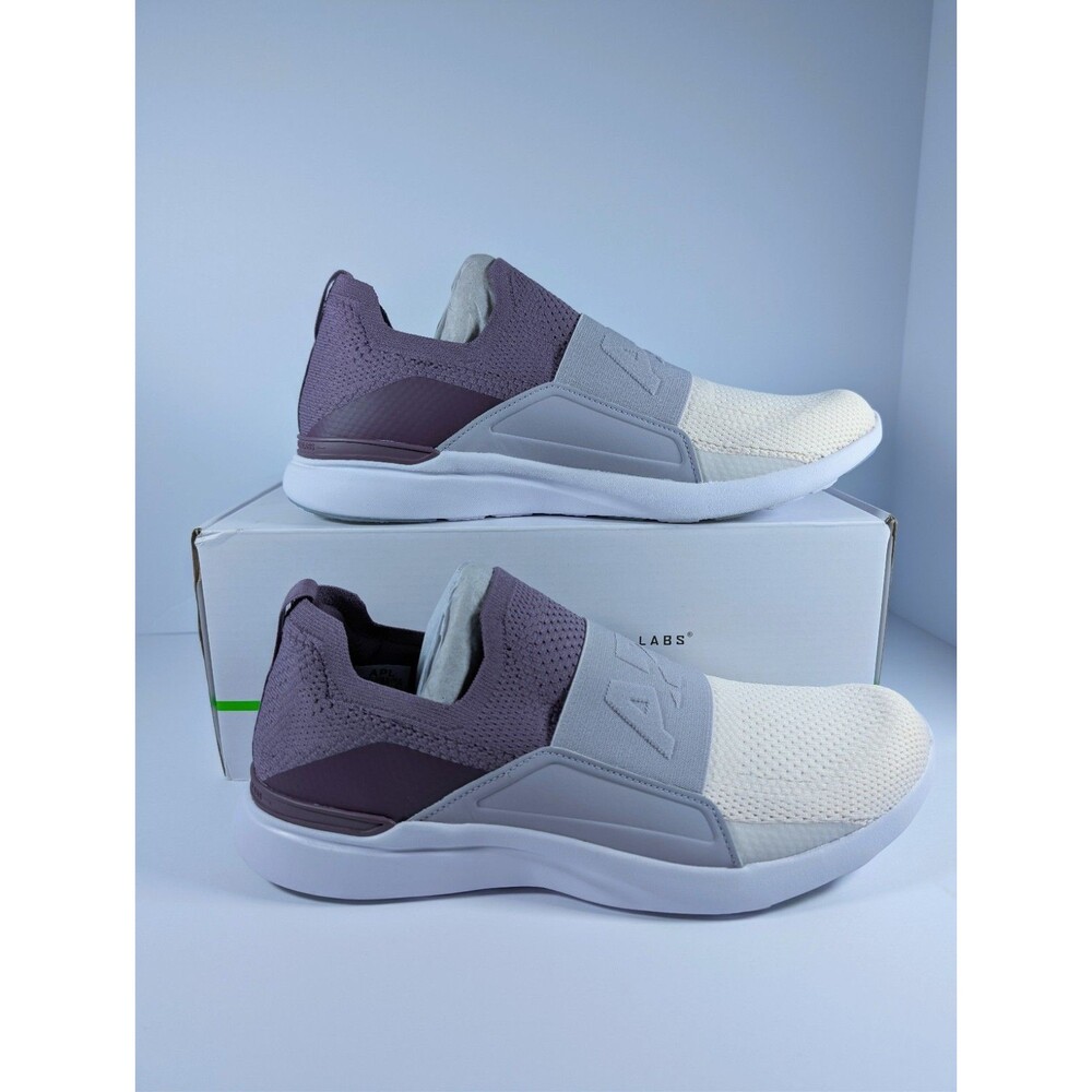 NIB APL TechLoom Bliss Mens 9.5 Moonscape Purple Gray Slip On Athletic Sneakers